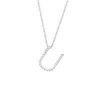 Diamond 11MM Initial Necklace