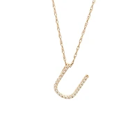 Diamond 11MM Initial Necklace