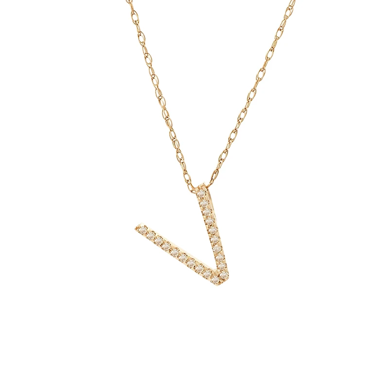 Diamond 11MM Initial Necklace