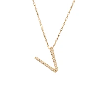 Diamond 11MM Initial Necklace