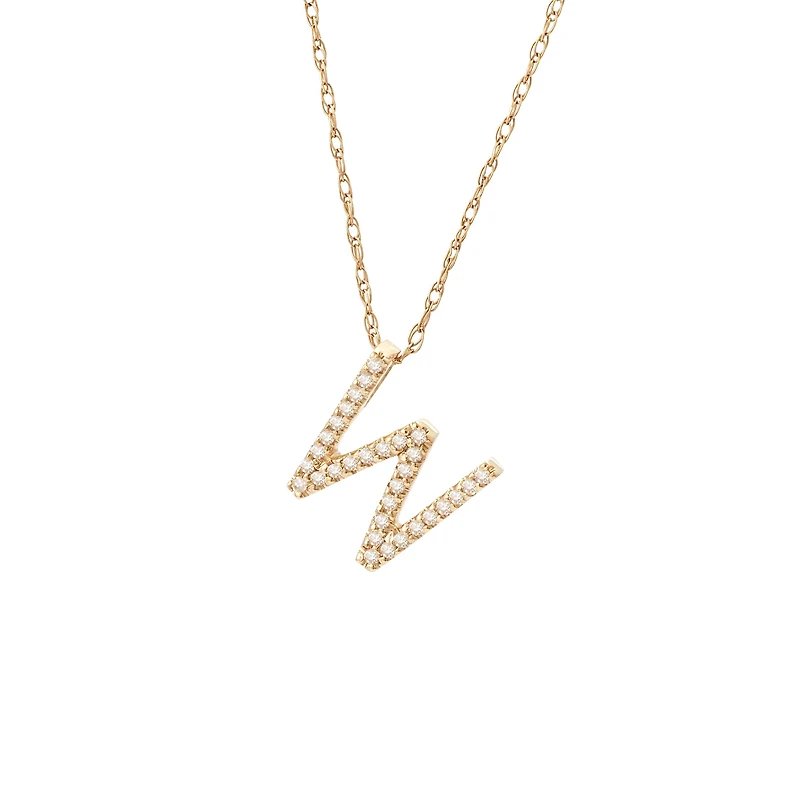 Diamond 11MM Initial Necklace