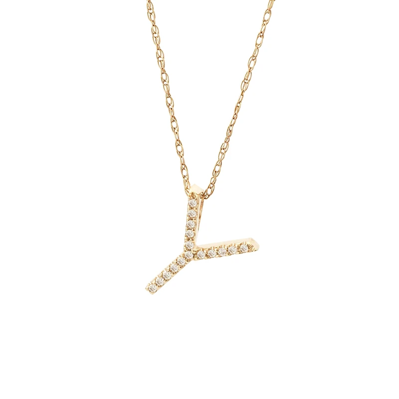Diamond 11MM Initial Necklace