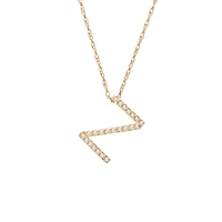 Diamond 11MM Initial Necklace