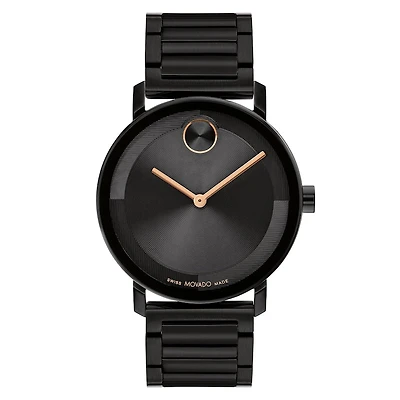 Bold 40mm Black Steel Watch