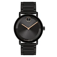 Bold 40mm Black Steel Watch