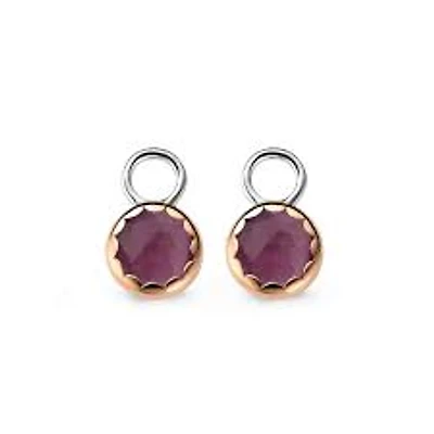 Dark Purple Stones Ear Charm