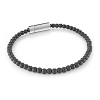 4MM Black and Steel Beads Steel Bracelet