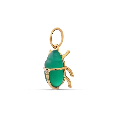 Green Onyx Scarab Pendant