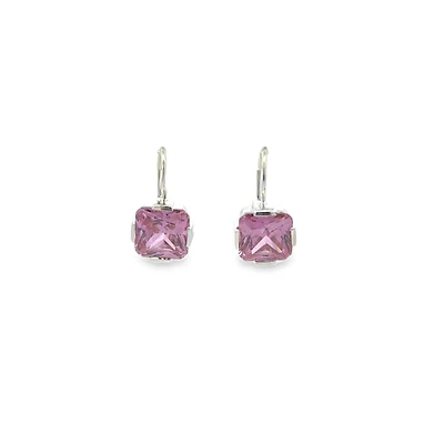 Dangle Pink Zirconia Earrings
