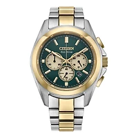 Green Dial Chronograph Two-Tone Watch