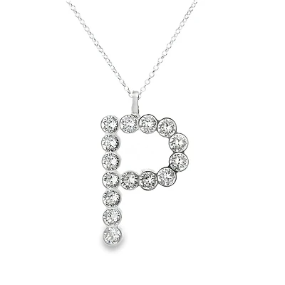 Initial P Pendantwith Swarovski Elements
