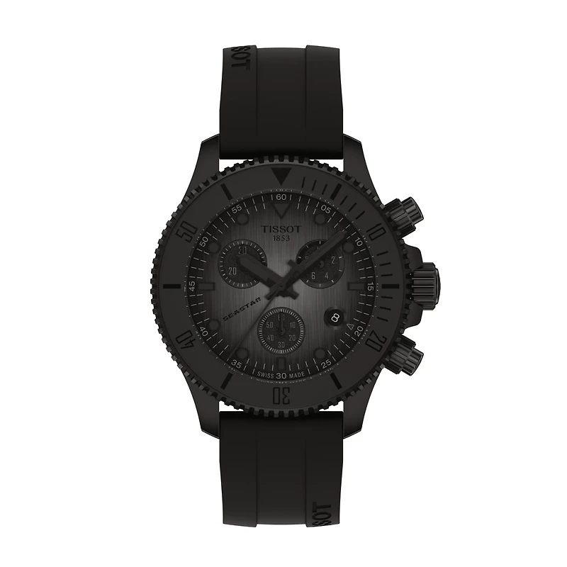 Seastar 1000 38MM Black PVD and Rubber Watch