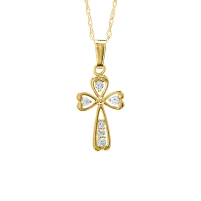 12MM Sparkling Cross Kids Necklace