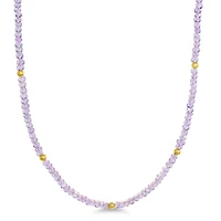 Natural Pink Amethyst Gemstones Necklace