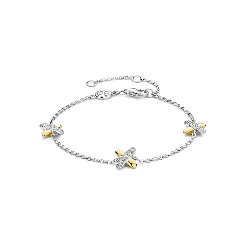 XOXO Two Tone Pave Bracelet
