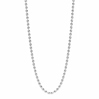 Oval Beads Silver Chain
