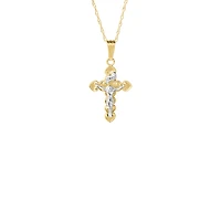 Two Tone 16MM Crucifix Kids Necklace