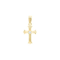 11MM White Topaz Cross Kids Necklace