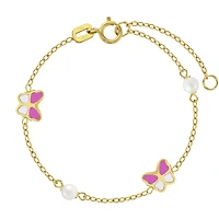 Butterflies and Pearls Kids Bracelet