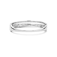 Crossover Trilogy Silver Bangle Bracelet