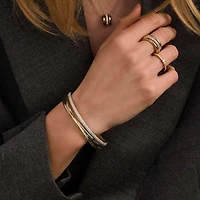 Crossover Trilogy Two Tone Bracelet