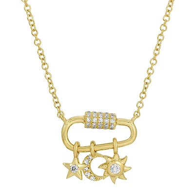 Mini Diamond Charms Necklace