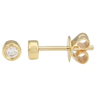 .10CT Diamond Bezel Set Stud Earrings