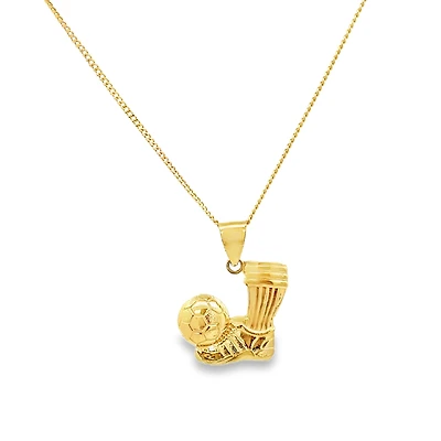 Soccer Ball and Foot Pendant