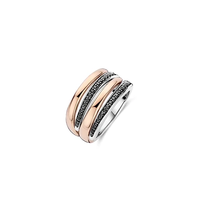 Modern Curve Rose Ring