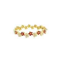 Red and White Daisies Kids Bracelet