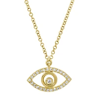 Moving Diamond Evil Eye Large Necklace