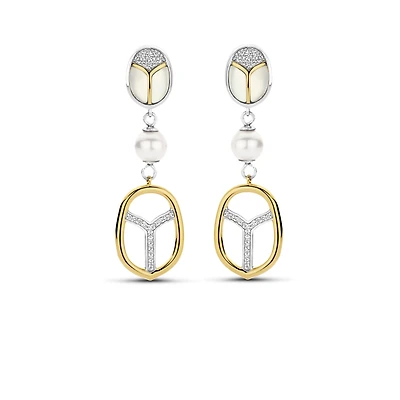 Amulet Scarab Quartz Earrings