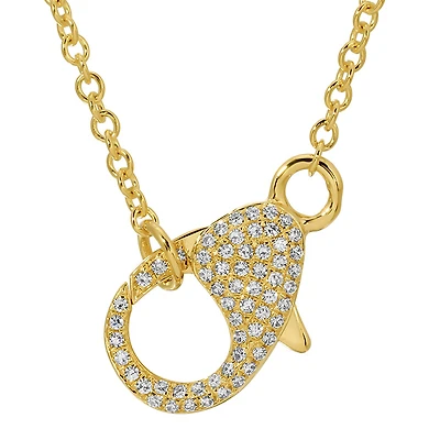 Diamond Charm Carrier Necklace