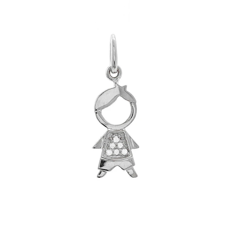 Boy with Diamonds 16MM Pendant 14KW