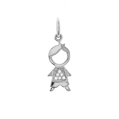 Boy with Diamonds 16MM Pendant 14KW