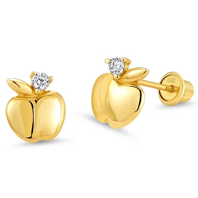 Polished Apple Stud Earrings
