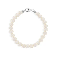 Cultured Pearl Kids Silver Bracelet 5.5''