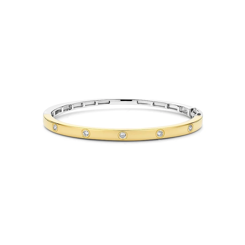 Speckled Zirconia Bangle Bracelet