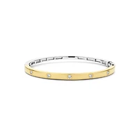Speckled Zirconia Bangle Bracelet
