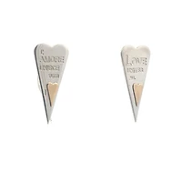 My Heart Earrings with Gold Heart
