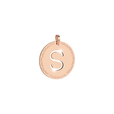 Rose Gold Plated 32MM S Initial Pendant