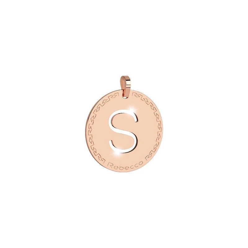 Rose Gold Plated 32MM S Initial Pendant
