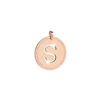 Rose Gold Plated 32MM S Initial Pendant