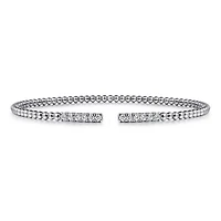Diamond Bars White Gold Bangle Bracelet