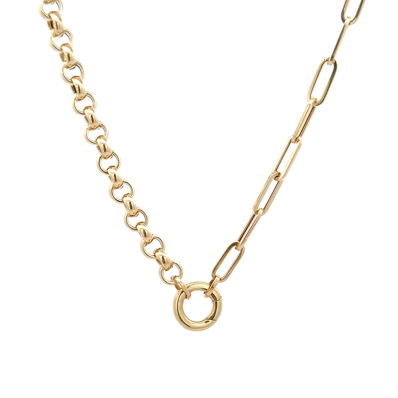 Mix Link Necklace with Clip for pendants