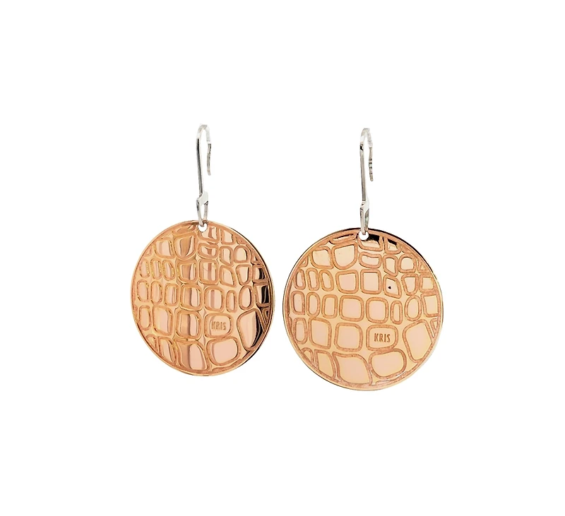 Textured Circle Dangle Earrings
