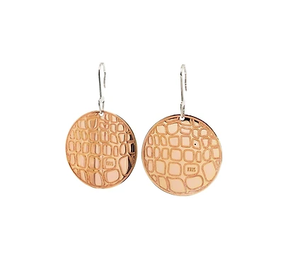 Textured Circle Dangle Earrings