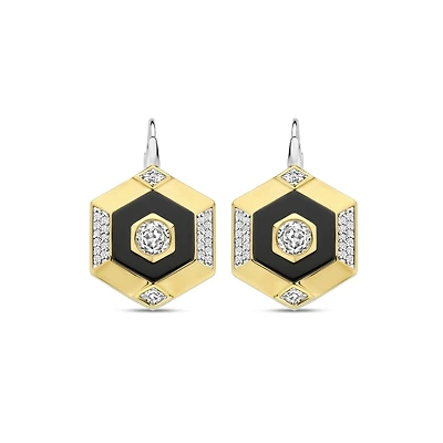 Hexagon Dangle Earrings