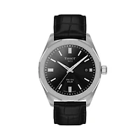 PRC100 Solar Quartz 39mm Black Dial and Leather Strap Watch
