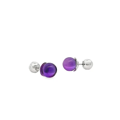 Hollywood Boulevard Earrings with Purple Stone